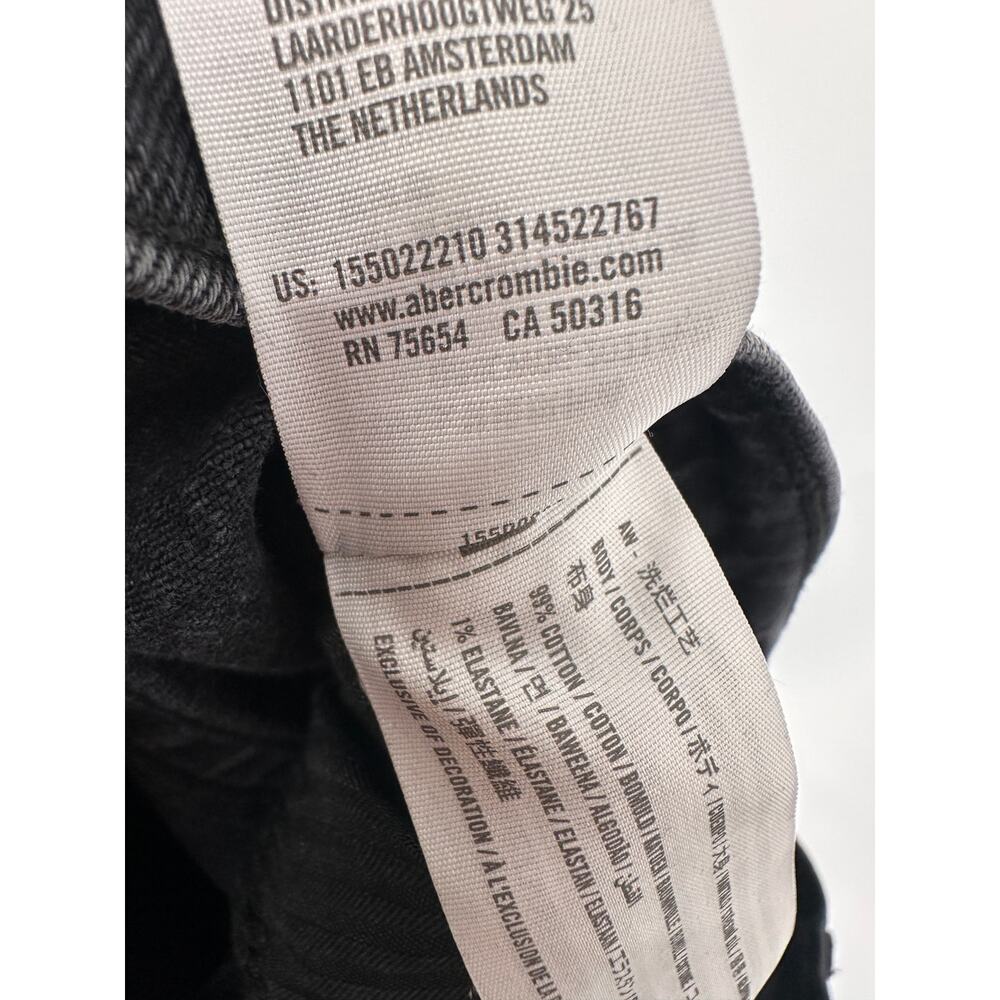 ABERCOMBIE & FITCH The Dad High Rise Black Denim Jean // 14 Long - Picture 9 of 9